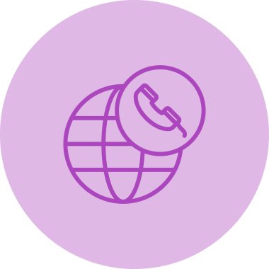 Telefon vektör satırı simgesi