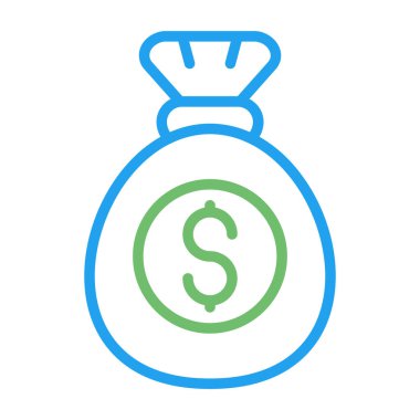 çanta izole para simge vektör çizim tasarımı