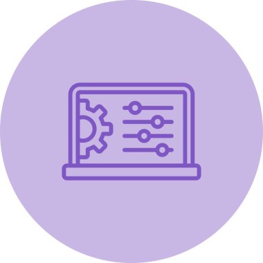 Bilgisayar. Web simgesi basit tasarım