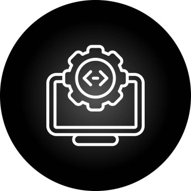 Web simgesi, teknolojinin vektör illüstrasyonu