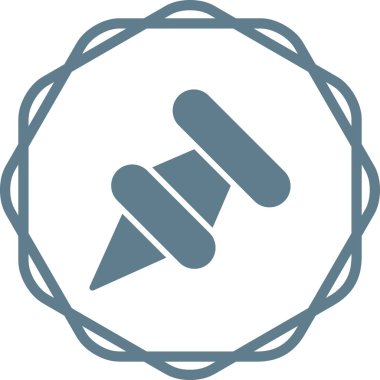 Pushpin web simgesi vektör illüstrasyonu