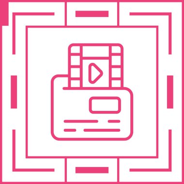 video simgesi vektör çizimi arkaplanda izole edildi