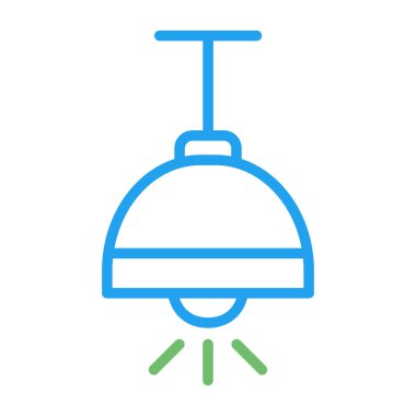 tavan lambası ince çizgi simgesi, vektör illüstrasyonu 