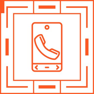 Telefon simgesi vektör illüstrasyonu