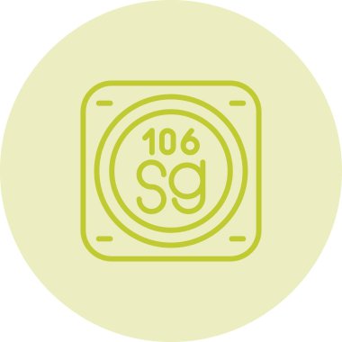 Kimyasal Element Web simgesi vektör çizimi