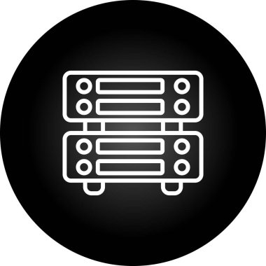 sunucu web simgesi vektör illüstrasyonu