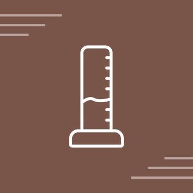 izole edilmiş termometre simgesi. bir termometre simgesi. vektör