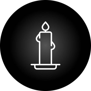 Mum simgesi. Mum vektör simgesi web için basit örnek