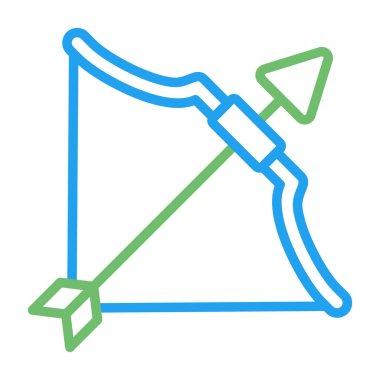 Eros 'un yay ağ ikonu vektör illüstrasyonu