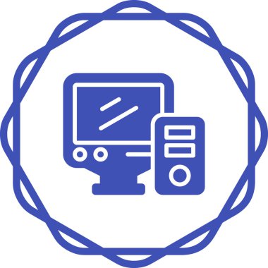 Bilgisayar. Web simgesi basit illüstrasyon