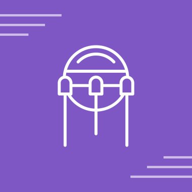 Kulaklık simgesinin vektör illüstrasyonu