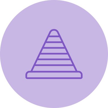 Piramit. Web simgesi basit illüstrasyon