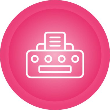 yazıcı web simgesi, basit vektör illüstrasyonu