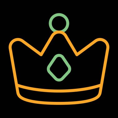 Taç. Web simgesi basit illüstrasyon