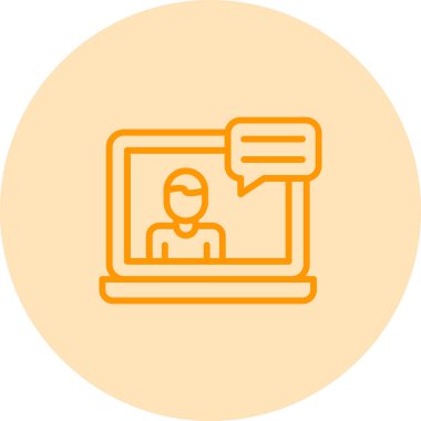 Bilgisayar. Web simgesi basit illüstrasyon