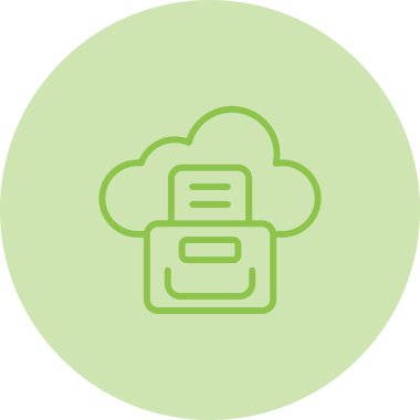 Bulut hesaplama simgesi vektör illüstrasyonu