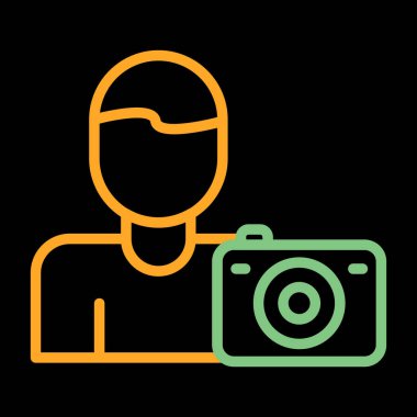 kamera fotoğrafçılık simgesi - taslak biçimi