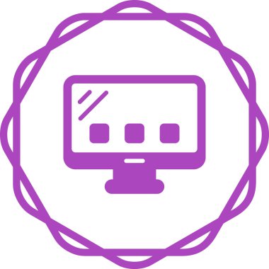 Masaüstü Bilgisayar Web simgesi vektör çizimi