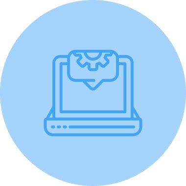 dizüstü bilgisayar simgesi web basit illüstrasyon