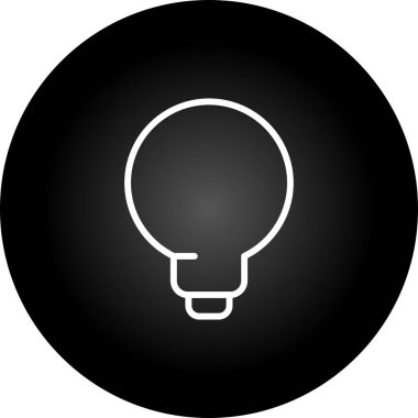 Ampul simgesi. Beyaz arka grupta internet düğmesi