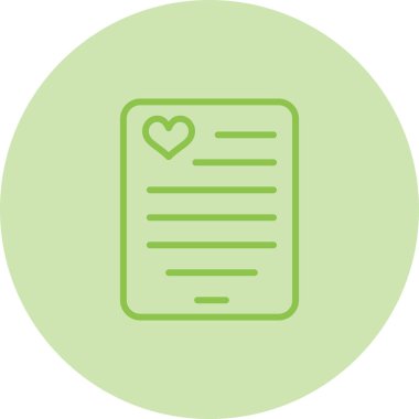 Kalp. Web simgesi basit illüstrasyon