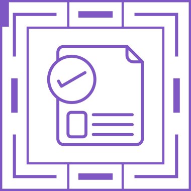 belge simgesi, vektör illüstrasyonu