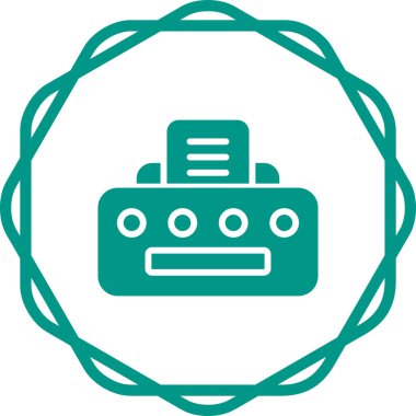 yazıcı web simgesi, basit vektör illüstrasyonu