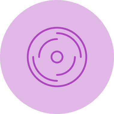CD mi? Web simgesi basit illüstrasyon