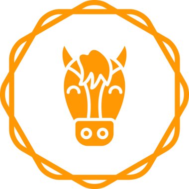 Bir atın çelenginin vektör çizimi