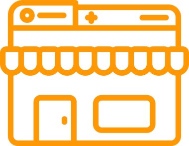 Dükkan. Web simgesi basit illüstrasyon