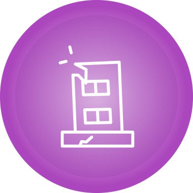 Tesis Hasar Web simgesi vektör çizimi