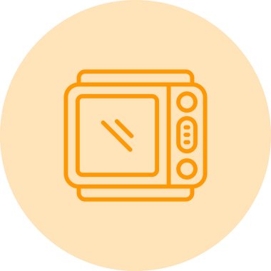 Mikrodalga. Web simgesi basit illüstrasyon