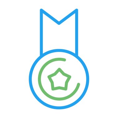 Madalya web simgesi vektör illüstrasyonu 