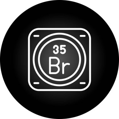 Kimyasal Element Web simgesi vektör çizimi