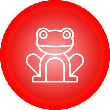 kurbağa ağı simgesi, basit vektör illüstrasyonu