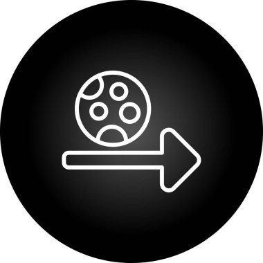 Modern b 'nin vektör illüstrasyonunda filmin eksik simgesi