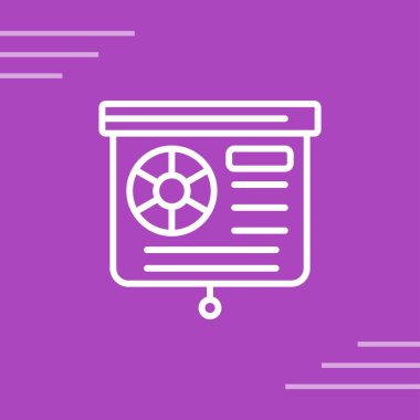 sunum simgesi, vektör illüstrasyonu 