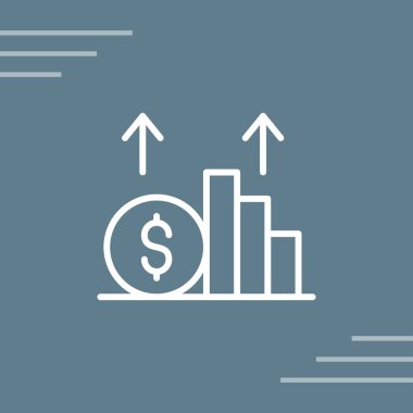 İş ve finans simgelerinin vektör illüstrasyonu