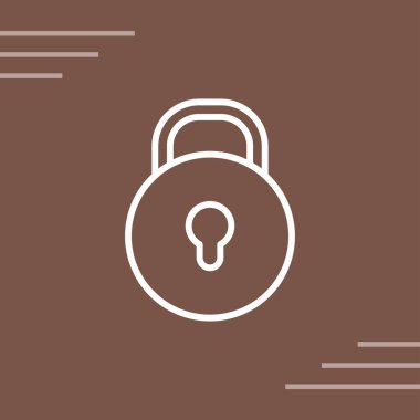 asma kilit web simge vektör çizim 