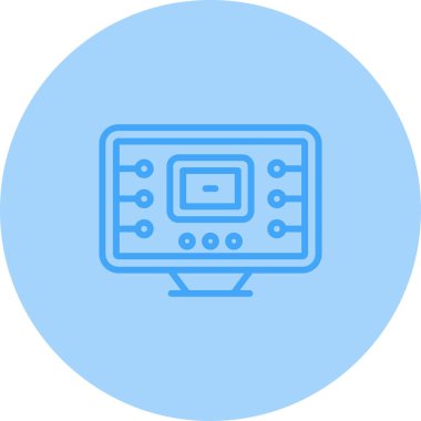 Televizyon simgesinin vektör illüstrasyonu