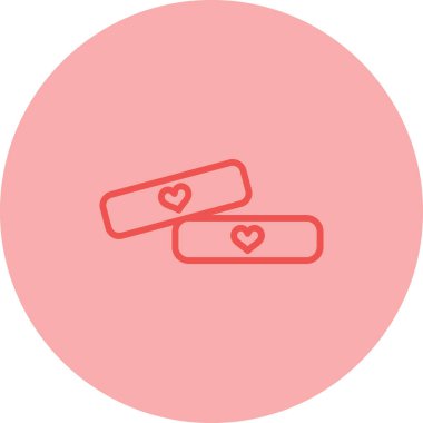 Kalp ikonu vektör illüstrasyonu