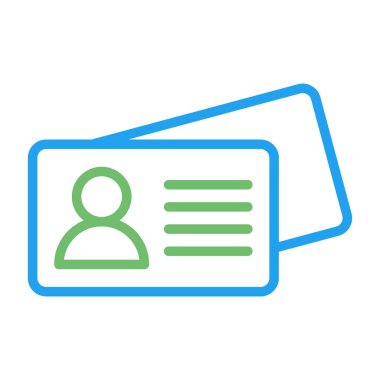 İş kartı vektör ince çizgi simgesi