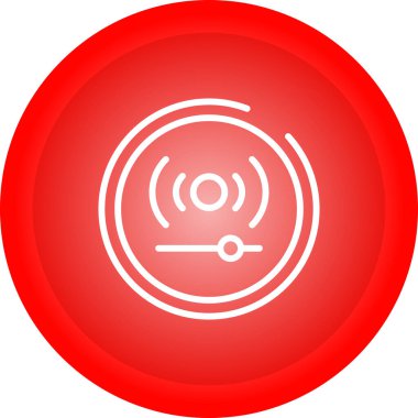 Kırmızı renk çemberinde alarm simgesi