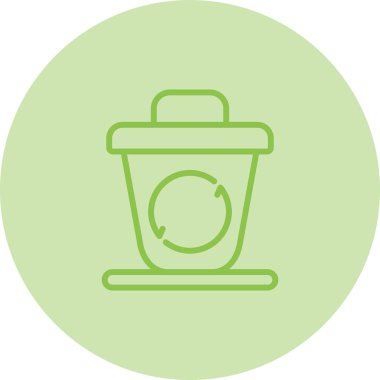 Bir fincan yeşil çayın vektör çizimi