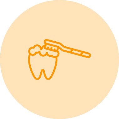 Diş fırçalama ikonu. vektör illüstrasyonu 