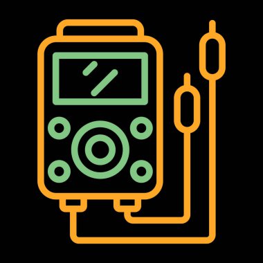 Çoklu metre web simgesi vektör illüstrasyonu