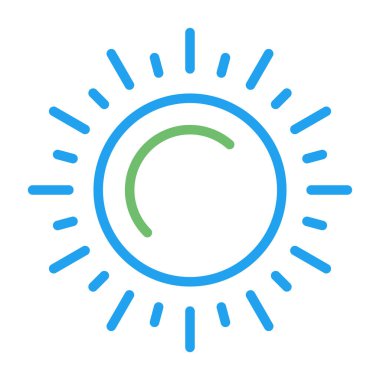 Güneş. Web simgesi basit illüstrasyon