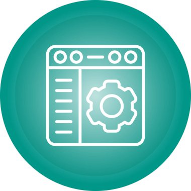 Tarayıcı Ayarları Web simgesi çizimi