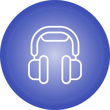 kulaklıklar web simgesi, vektör illüstrasyonu