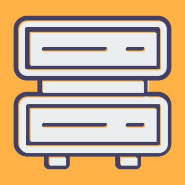 sunucu web simgesi vektör illüstrasyonu